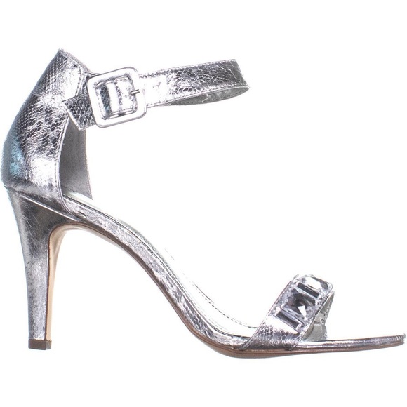 Style & Co. Shoes - Style & Co. Tylda Silver Diamond Ankle Heel Sz 7.5